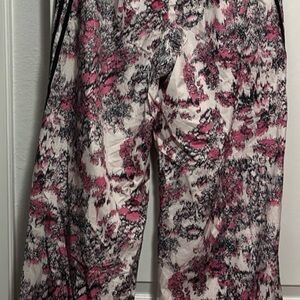 Adidas Pink and Black Wide Leg Pants